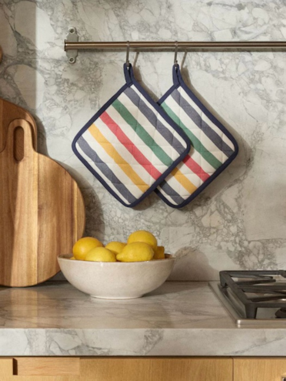 Hudson's Bay HBC Stripes Signature Stripes Quilted Pot Holder Set